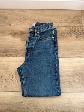 Everlane The ‘90s Way High Rise Blue Denim Jeans